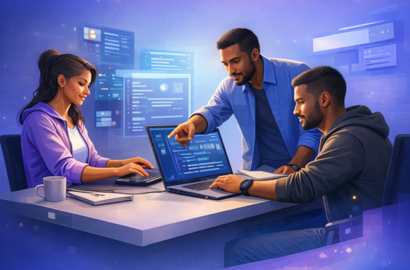 Portfolio Building Illustration